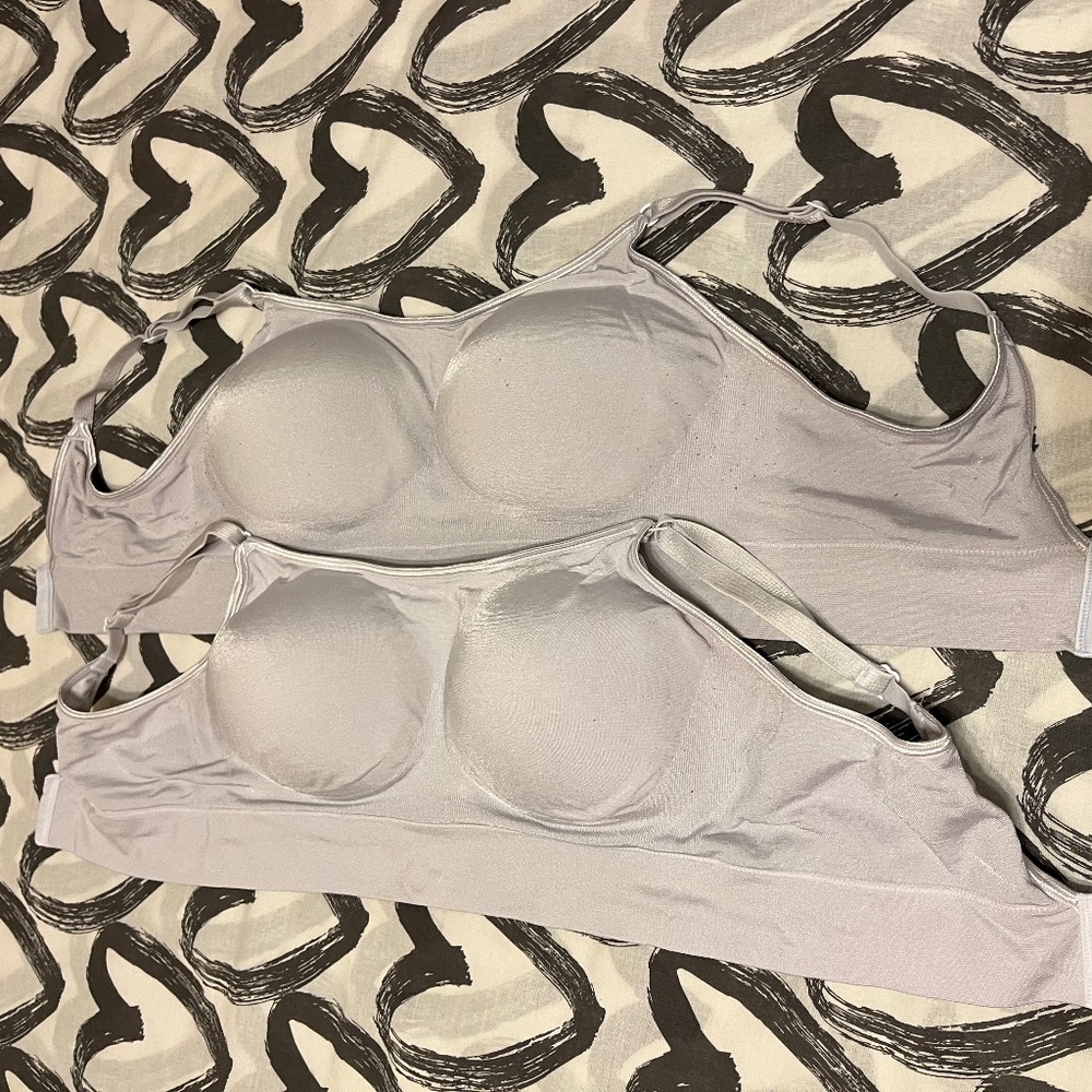Warners Blissful Benefits Dig Free Comfort Band Bras sz XL set of two bras